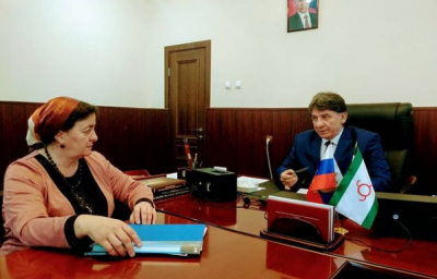 Зейнеп Дзарахова на встрече с министром культуры РИ