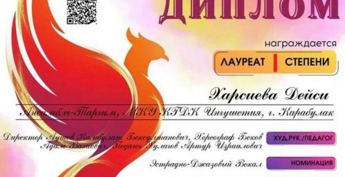 ​Воспитанники Дома культуры города Карабулака радуют новыми успехами